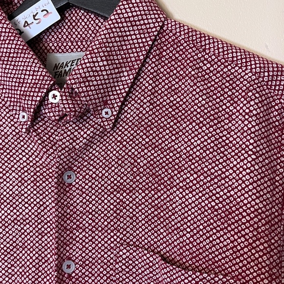 Naked & Famous Denim Other - Naked & Famous Floral Button Down Long Sleeve Shirt - Men's Size M - Red